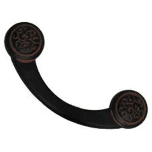 (10-Pack) AS-IS 3" Sasha Curved Pull Black With Terra Cotta Wash -D'Lawless Hardware Shop 708 730 39967.1656612243