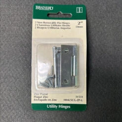 (2 Pack) 2" X 1-1/2" Butt Hinge Loose Pin Zinc Plated