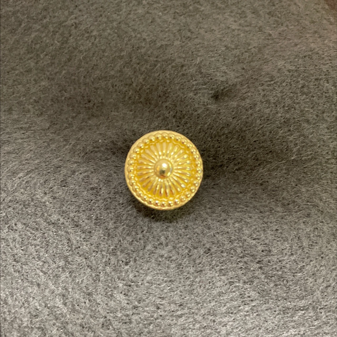 3/4" Small Ornate Knob Brass Plated 2 3/4" Small Ornate Knob Brass Plated - Image 2