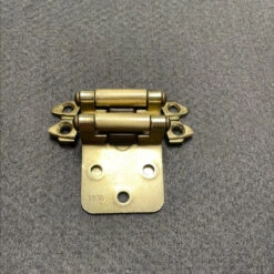 Pair Of Champagne Gold Variable Overlay Self Closing Hinges