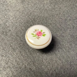 1" Round Ceramic Knob White