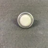 1-1/4" Avante White Insert Knob With Antique Pewter