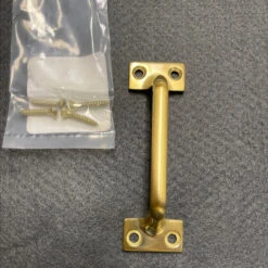 Front Mount Burnished Brass Sash Pull 3-3/8"