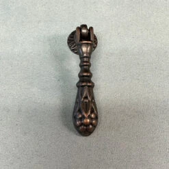 2-3/8" Victorian Style Pendant Drop Pull Dark Antique Copper
