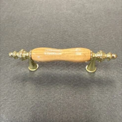 Liberty 3" Flare Foot Pull Brass With Wooden Insert