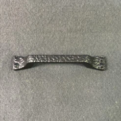 3" Rustic Pull With Faux Nails Hammered Flat Black