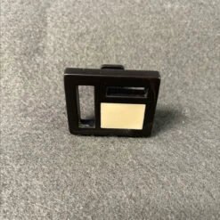 Liberty AS-IS Geometric 1-3/16 X 1-1/2" Square Knob Black With Off White Inserts
