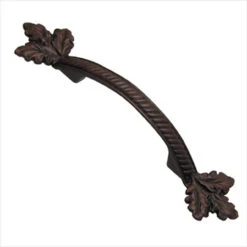 2-7/8" Center Oak Leaf Pull Rust With Black