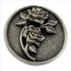 1-1/2" Right Facing Rose Knob Solid Pewter
