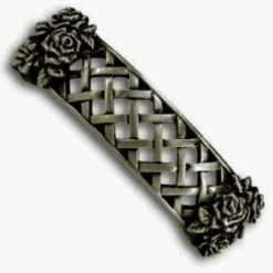3" Rose Trellis Pull Solid Pewter