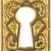 1-3/4"X 1" Victorian Eastlake Style Cast Brass Keyhole Cover