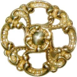 1-3/16" Victorian Style Knob Cast Brass