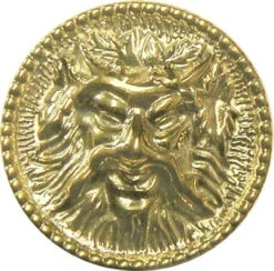 1-5/16" Victorian Style "Green Man" Knob Cast Brass