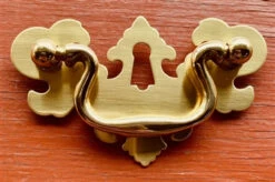 2-1/2" Chippendale-Style Brass Pull With Keyhole