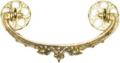 3" Victorian Style Flower Bail Pull Cast Brass