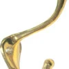 Front Mount Coat Hook Cast Brass