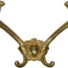 Victorian Style Double Coat Hook Cast Brass