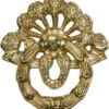 3-1/16" Victorian Style Ring Pull Brass