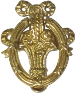 2-1/16" Flower Basket Ring Pull Cast Brass