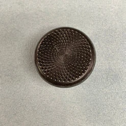 1-1/4" Avante Diamond Tooled Knob Anitque Silver