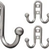 Liberty (5 Pack) Double Prong Robe Hook With Ball End Satin Nickel
