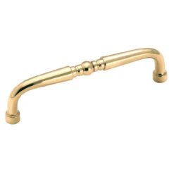 Amerock (10-PACK) 4" Solid Brass Wire Pull Polished Brass