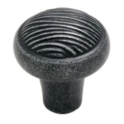 Amerock (25-PACK) 1-1/4" Mushroom Cyprus Knob Wrougth Iron Dark