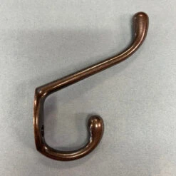 Heavy Duty Two Prong Coat Hook 4-7/8" Antique Copper