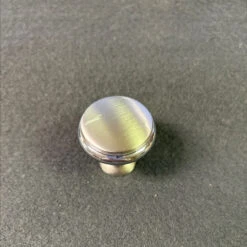Liberty 1-3/8" Solid Brass Knob Brushed Satin Nickel With Chrome Rings