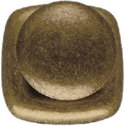 1-3/16" Knob With Backplate Antique Brass