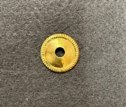 1" Stamped Brass Round Backplate With Rope Edging