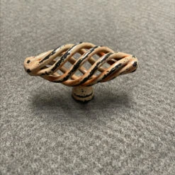 Liberty 2-1/4" Small Birdcage Oval Knob Tumbled Red Antique