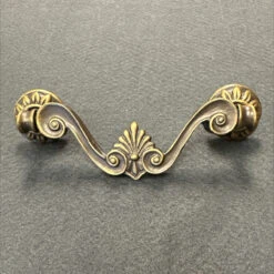 4" Corinthia Drop Cabinet Pull Antique Brass