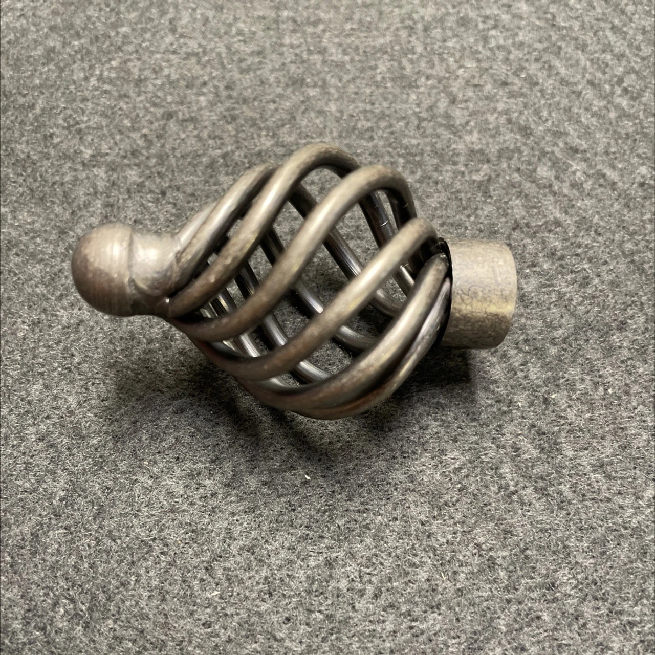 1-1/4" Birdcage Knob Tumbled Pewter 2 1-1/4" Birdcage Knob Tumbled Pewter - Image 2