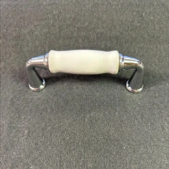 3" Flare Foot Pull Chrome With White Ceramic Insert