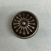1-1/4" Avante Round Floral Knob Antique Silver