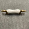 Liberty 3" Ceramic Insert Flare Foot Pull Antique Brass