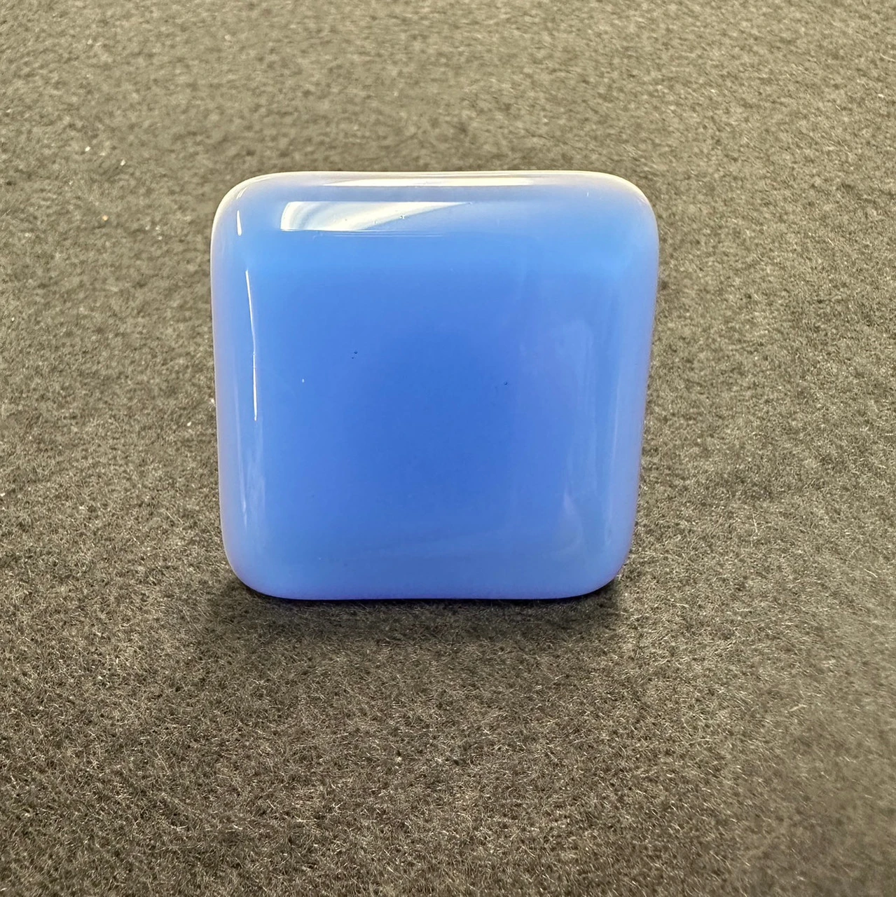 1-1/2" Handcrafted Glass Knob Light Blue With Satin Nickel 1 1-1/2" Handcrafted Glass Knob Light Blue With Satin Nickel