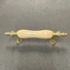 Liberty 3" Flare Foot Pull Brass With Almond Ceramic Insert