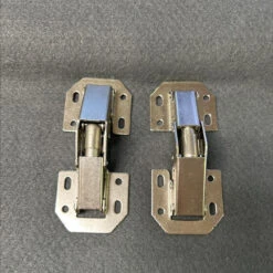 Pair Of Non-Mortise Concealed Spring Hinge Nickel Plated