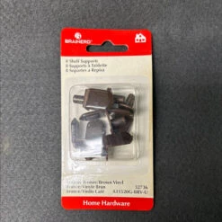 (8-Pack) Shelf Supports Antique Bronze With Brown Vinyl