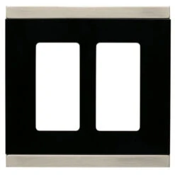 Basic Stripe Double Rocker Hidden Fasterner Wall Plate