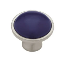 Liberty 1-3/8" Plum Insert Knob Brushed Pewter