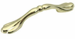 Liberty 3" Ornate Spoon Foot Drawer Pull Brass