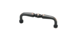 3" Ornate Pull Bronze With Copper Highlights