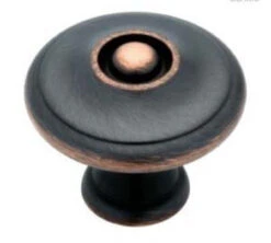 1-1/8" Open Top Center Sphere Bronze With Copper Highlights
