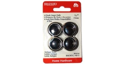 (4-Pack) 3/4" Flush Finger Pull Antique Brass