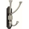 Liberty Classic Arched Oversized Double Coat Hook Cocoa Bronze And Satin Nickel