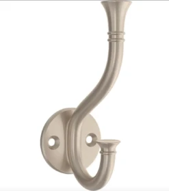4.15" Flared Coat And Hat Hook Satin Nickel