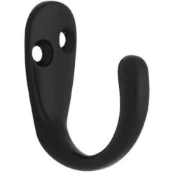 Liberty Single Prong Robe Hook Flat Black
